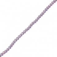 Top Glas Facett Perlen 3x2mm rondellen Dark lavender grey