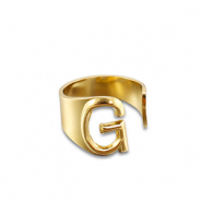 Ringe aus Stainless Steel - Rostfreiem Stahl Buchstabe G Gold