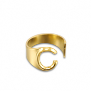 Ringe aus Stainless Steel - Rostfreiem Stahl Buchstabe C Gold