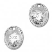 BY31&reg; Stainless Steel - Rostfrei Stahl Anh&auml;nger Engelszahlen 777 / Luck Silver