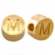 DQ Metall Perlen Buchstabe M Gold  (Nickelfrei)
