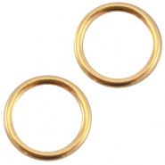 DQ Metall geschlossene Ring 13.5mm Gold (Nickelfrei)