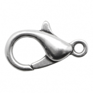 Metall Zubeh&ouml;r DQ Karabinerverschluss  15mm Antik silber (Nickelfrei)