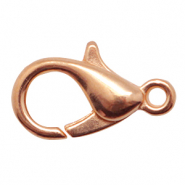 Metall Zubeh&ouml;r DQ Karabinerverschluss 15mm Rosegold (Nickelfrei)