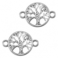 DQ Metall Zwischenst&uuml;ck Baum Antik silber (Nickelfrei)