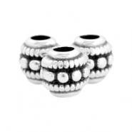 Metall Perlen DQ deco 6mm Antik silber (Nickelfrei)