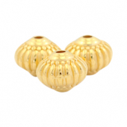 Metall Perlen DQ deco 8x7mm Gold (Nickelfrei)