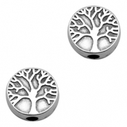 Metall Perlen DQ Disc Baum Antik silber (Nickelfrei)