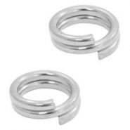 Metall Zubeh&ouml;r DQ&nbsp;Spaltring 7mm Antik silber (Nickelfrei)