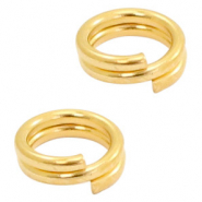 Metall Zubeh&ouml;r DQ&nbsp;Spaltring 5mm Gold (Nickelfrei)