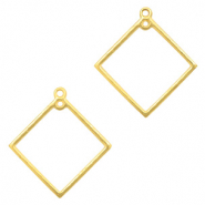 Metall Anh&auml;nger DQ Rhombus Gold (Nickelfrei)