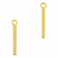 Metall Anh&auml;nger DQ Bar Gold (Nickelfrei)