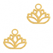 Metall Anh&auml;nger DQ Lotus Gold (Nickelfrei)