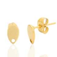 Ohrringe aus Stainless Steel - Rostfreiem Stahl Ohrstecker Tropfen mit &Ouml;se Gold