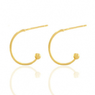 Metall Zubeh&ouml;r DQ Creolen 15mm Gold (Nickelfrei)
