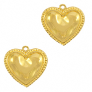 Metall Anh&auml;nger DQ Herz Gold (Nickelfrei)