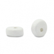 DQ Griechische Keramik Perlen Disc 6mm White