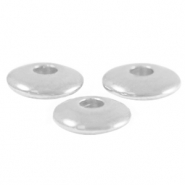 Metall Perlen DQ Disc 6mm Antik silber (Nickelfrei)
