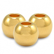 Metall Perlen DQ 4mm Gold (Nickelfrei)