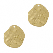 Metall Anh&auml;nger DQ irregular Gold (Nickelfrei)