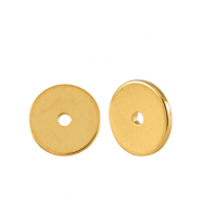 Metall Perlen DQ Disc Rondellen 8mm Gold (Nickelfrei)