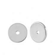 Metall Perlen DQ Disc Rondellen 8mm Antik Silber (Nickelfrei)