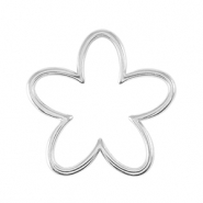 Metall Anh&auml;nger DQ Anh&auml;nger / Zwischenst&uuml;ck Blume Antik silber (Nickelfrei)