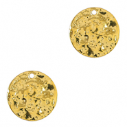Metall Anh&auml;nger DQ irregular 15mm Gold (Nickelfrei)