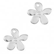 Metall Anh&auml;nger DQ Blume Antik silber (Nickelfrei)