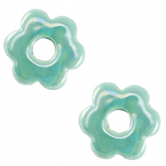 DQ Griechische Keramik Perlen Blume Turquoise