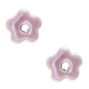 DQ Griechische Keramik Perlen Blume Lavender purple