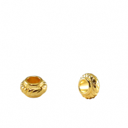 Metall Perlen DQ Spacer Bali Ringe 6mm Gold (Nickelfrei)