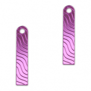 Statement-Anh&auml;nger Bar Welle Metallic lilac purple