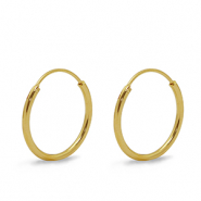 Metall Zubeh&ouml;r DQ Ohrringe Creolen 20mm Gold (Nickelfrei)