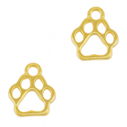 Metall Anh&auml;nger DQ Hund Pfote Gold (Nickelfrei)