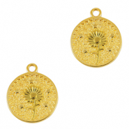 Metall Anh&auml;nger DQ Blume Gold (Nickelfrei)