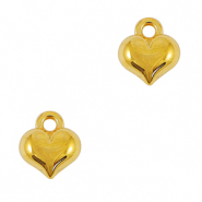 Metall Anh&auml;nger DQ Herz Gold (Nickelfrei)