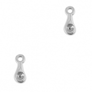 Metall Anh&auml;nger DQ Tropfen Antik silber (Nickelfrei)