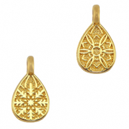 Metall Anh&auml;nger DQ Fallen Mandala Gold (Nickelfrei)