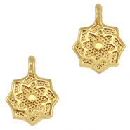 Metall Anh&auml;nger DQ Blume Gold (Nickelfrei)