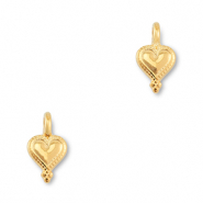Metall Anh&auml;nger DQ Herz Gold (Nickelfrei)