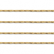 Stainless Steel - Rostfrei Stahl Schmuckzubeh&ouml;r Gliederkette Verdreht Gold