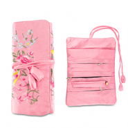 Schmuckreiseetui mit Blumen Pink