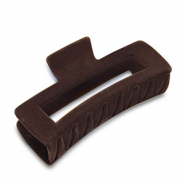 Haarschmuck hair clamp Samt-Optik Brown