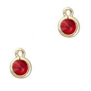 Anh&auml;nger Kristallglas Rund Red-gold