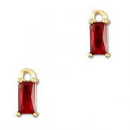 Anh&auml;nger Kristallglas Rechteck Red-gold