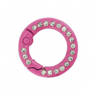 Farbiges Zubeh&ouml;r Schl&uuml;ssel Anh&auml;nger Ring Magenta pink