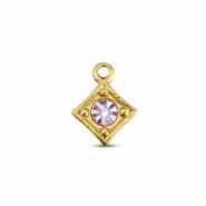 BY31&reg; Stainless Steel - Rostfrei Stahl Anh&auml;nger Rhombus Gold-light lilac