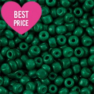 Glasperlen Rocailles 6/0 (4mm) Dark green