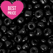Glasperlen Rocailles 8/0 (3mm) Black